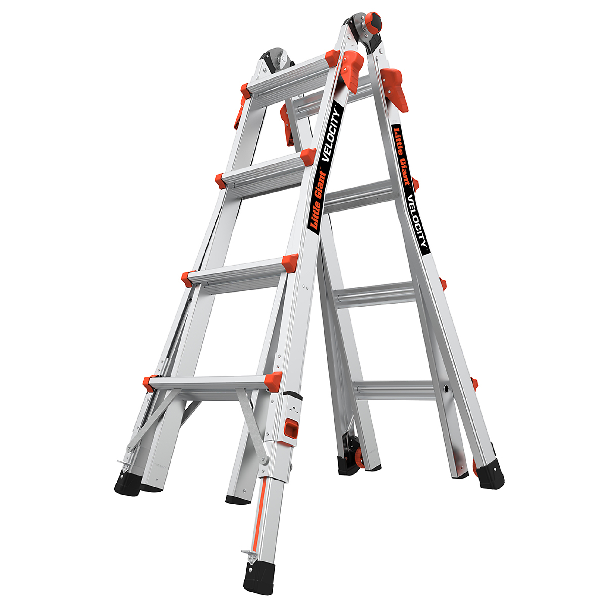 Little Giant Velocity Multi-Position Ladder - 17ft., Aluminum, 300-Lb. Capacity, Type 1A, Ratchet Levelers, Model# 15417-801